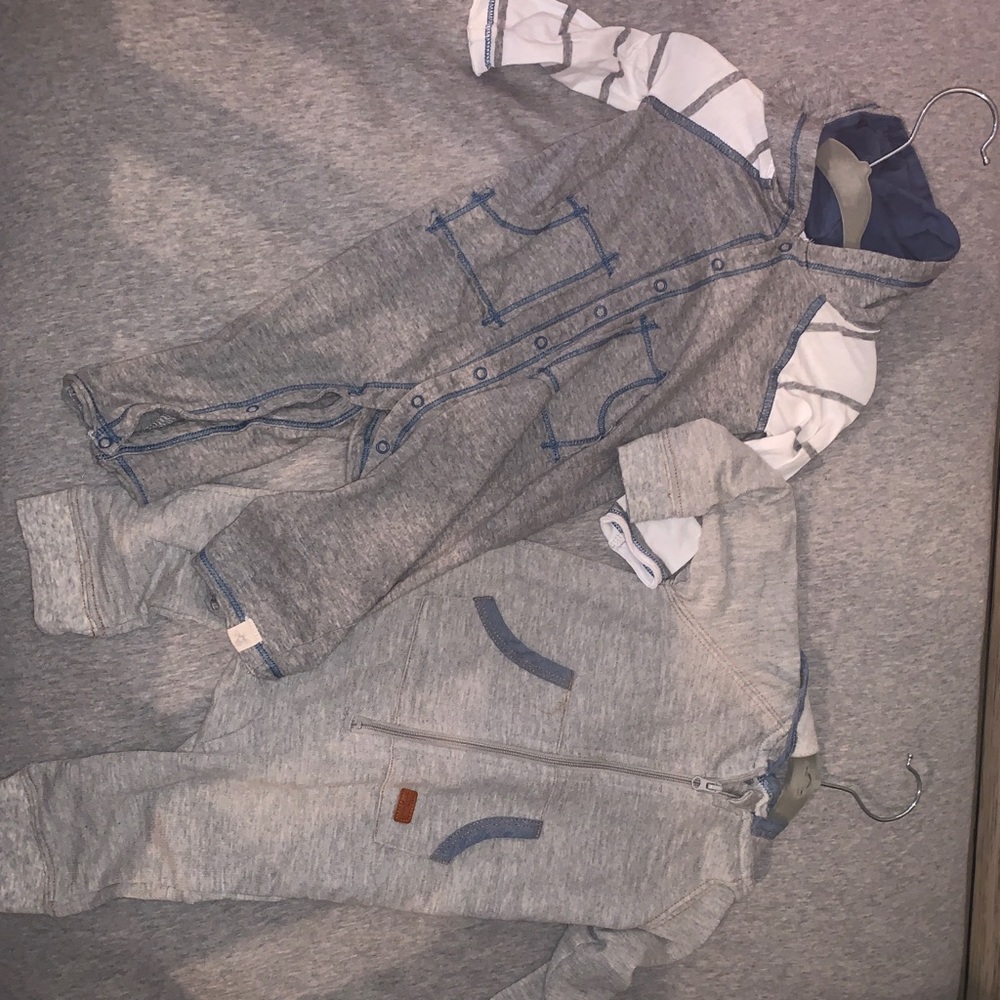 (3) 6-9 month rompers